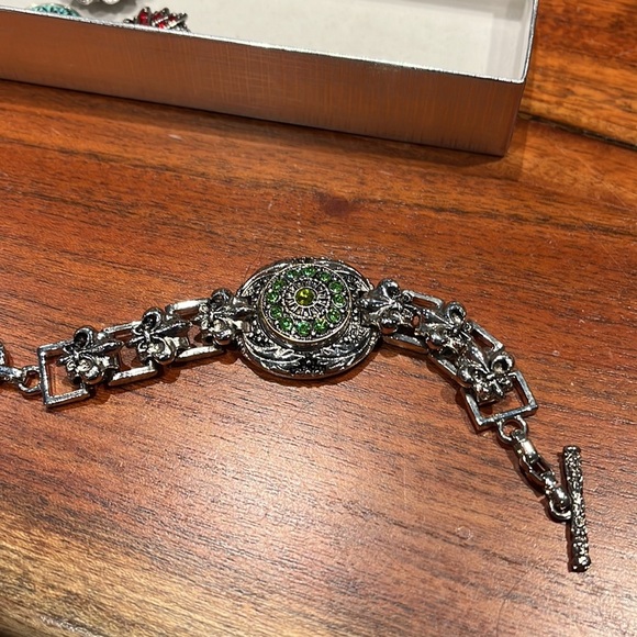 Silver Charm Bracelet with Multicolor Accents - Picture 3 of 3